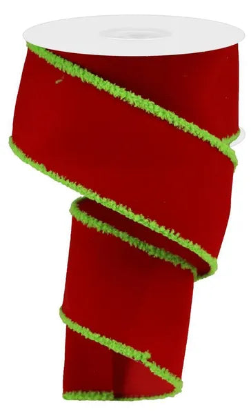 Velvet w/Drift  Red/Lime Green