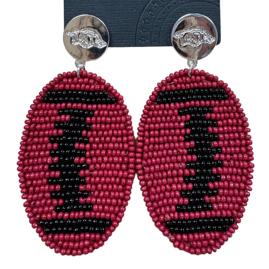 Arkansas Razorback Touchback Football Earrings