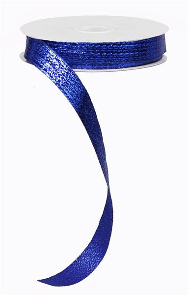 5/8" Metallic Ribbon: Royal Blue (25 Yards)