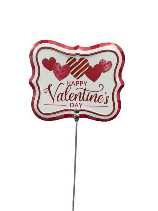 4"H x 3.5"L Emboss Valentine Pick - Assortment