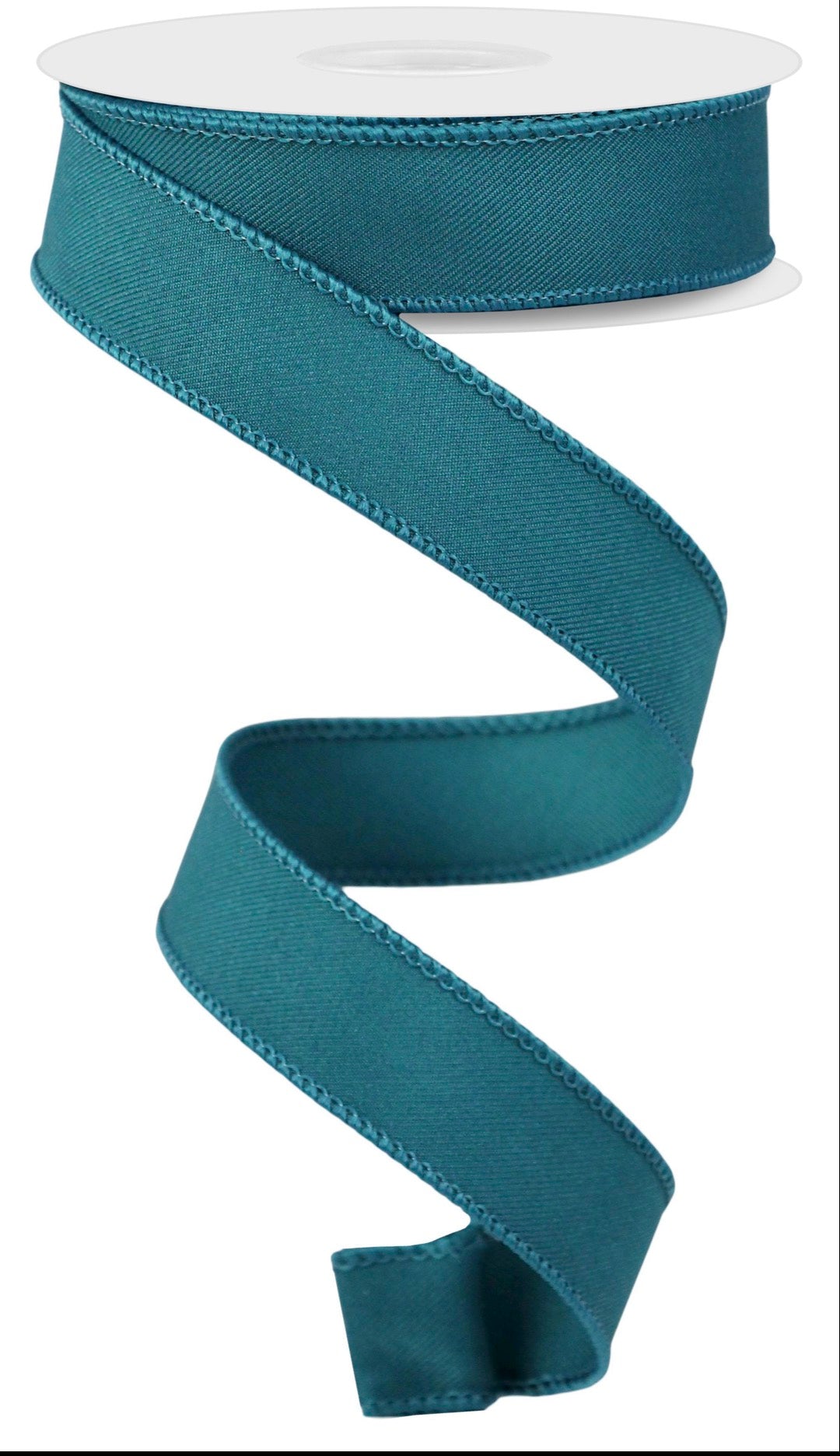 Diagonal Weave Fabric Ribbon : Teal (10 Yards)