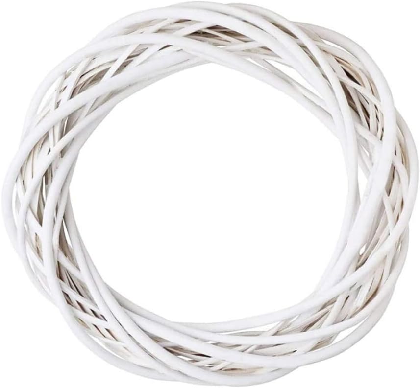 16" Willow Vine Wreath: White