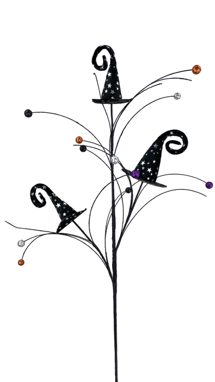 29" Fabric Star Witch Hat Spray