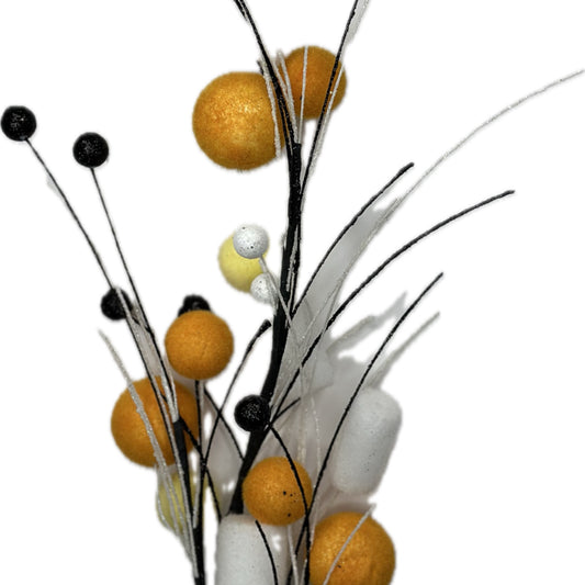 34" Marshmallow Ball Spray H34 Orange/Yellow/White