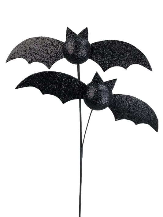 25" Glitter Bat Spray: Black