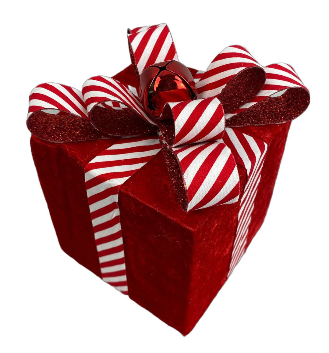 6" Christmas Gift Box: Red & Green