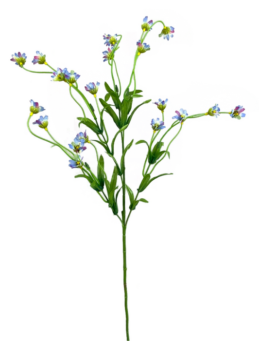 28" Petite Daisy Spray: Blue & Purple