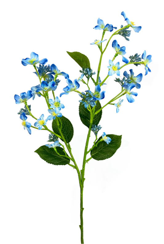 25" Tung Flower Spray: Blue, Pink, Yellow, White