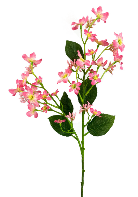 25" Tung Flower Spray: Blue, Pink, Yellow, White