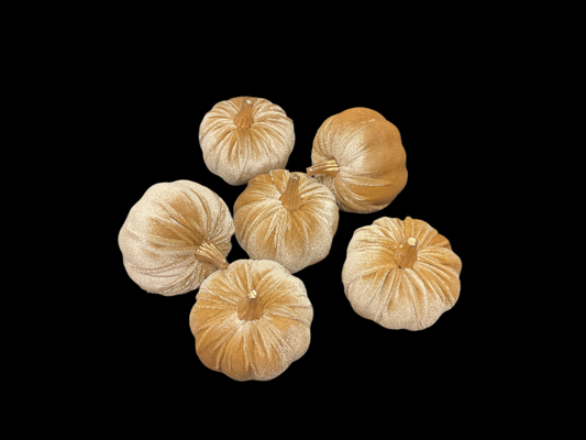 3" Fabric Pumpkin x6 Brown