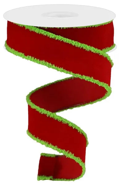 Velvet w/Drift  Red/Lime Green