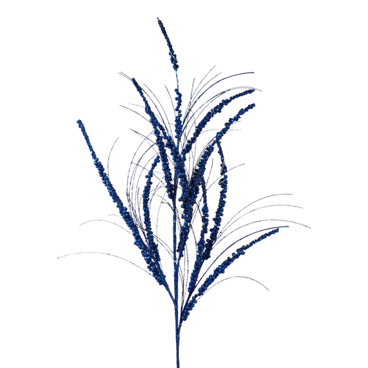 36" Glitter Berry Spray: Blue, Gold, Silver, & White