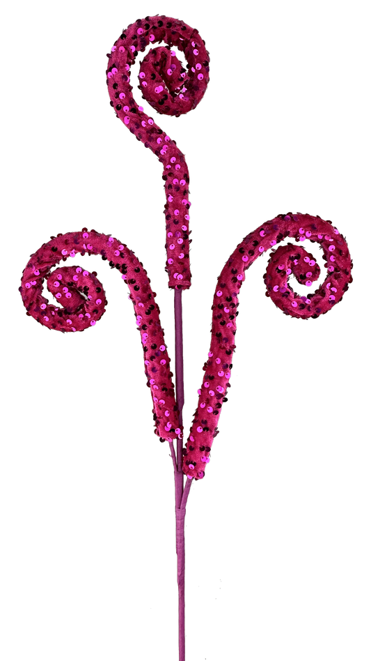 28" Sequin Curly Sprays