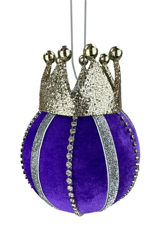 7"Hx5"Dia Crown Ball Ornaments
