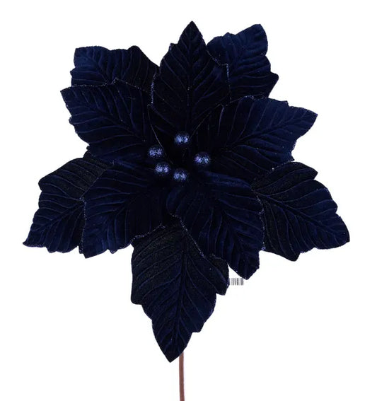 12.5" DIA Velvet Poinsettia