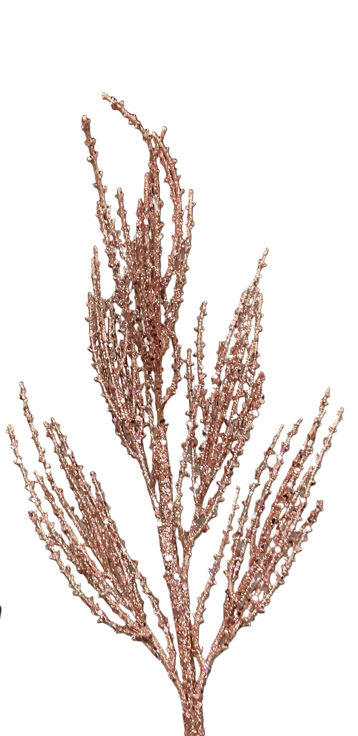 24" Glitter Pine Spray Pink