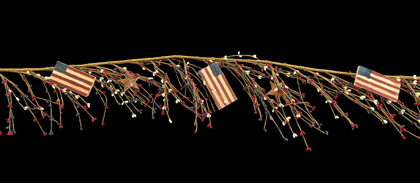 5ft Star Flag Berry Garland