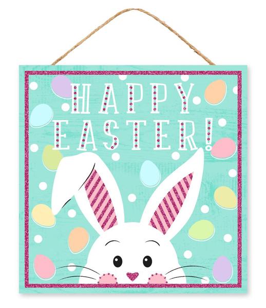 10" Happy Easter Glitter Sign