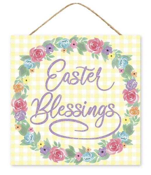 10" Easter Blessings Sign
