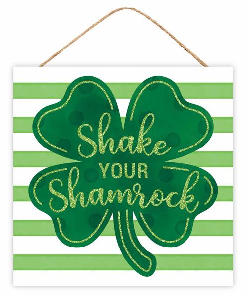 10" Shake Your Shamrock Glitter Sign