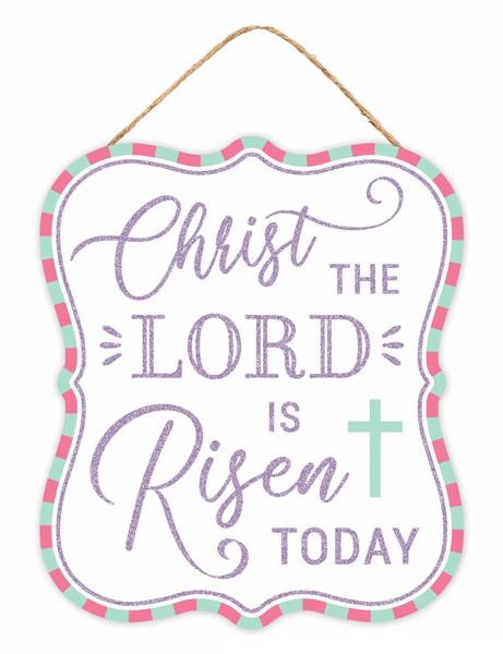 10.5" The Lord is Risen Glitter Sign