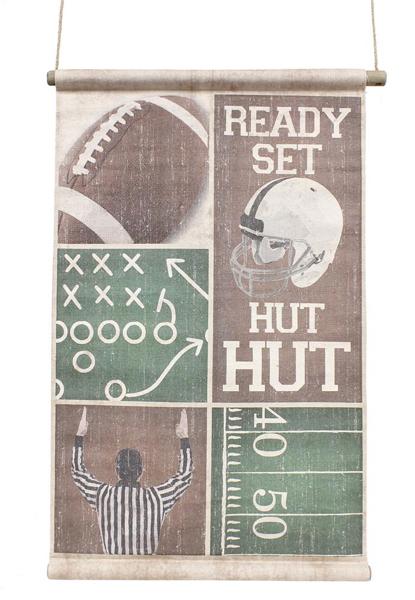 32" Ready, Set, Hut Football Banner