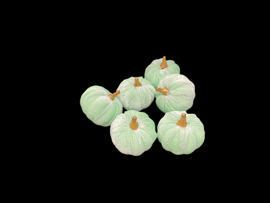 3" Fabric Pumpkin x6 Mint