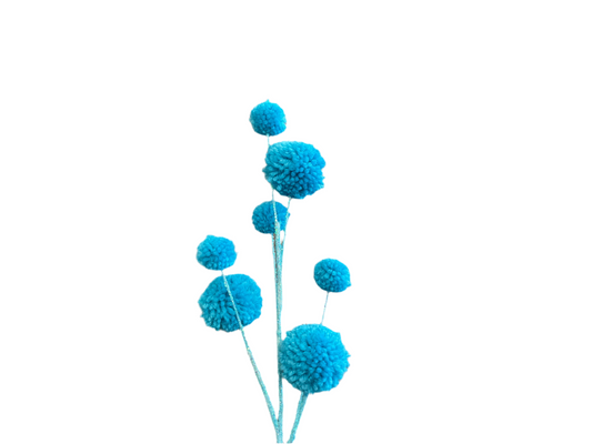 16" Aqua Blue Yarn Pom Pom
