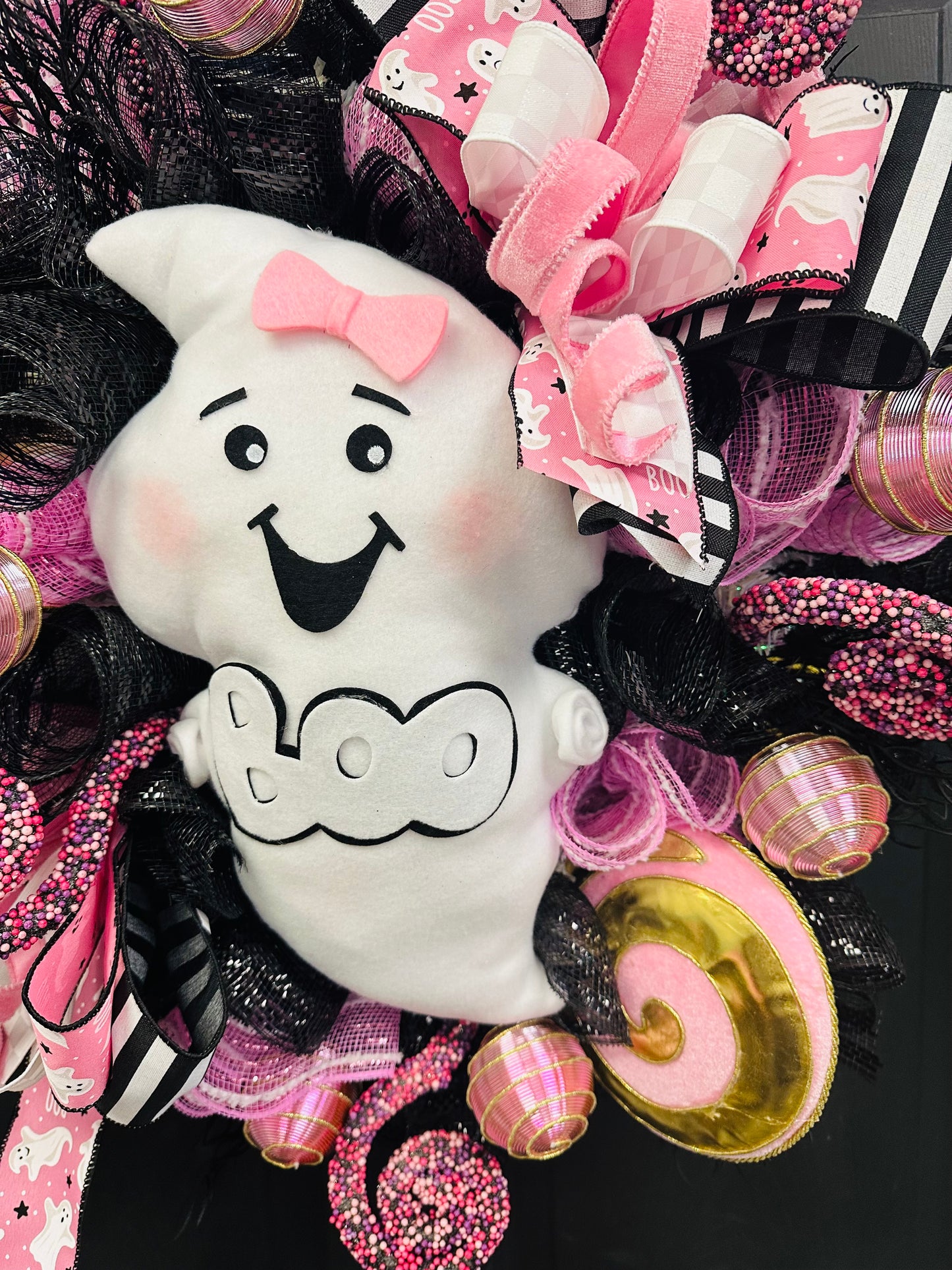 Pink Ghost Wreath