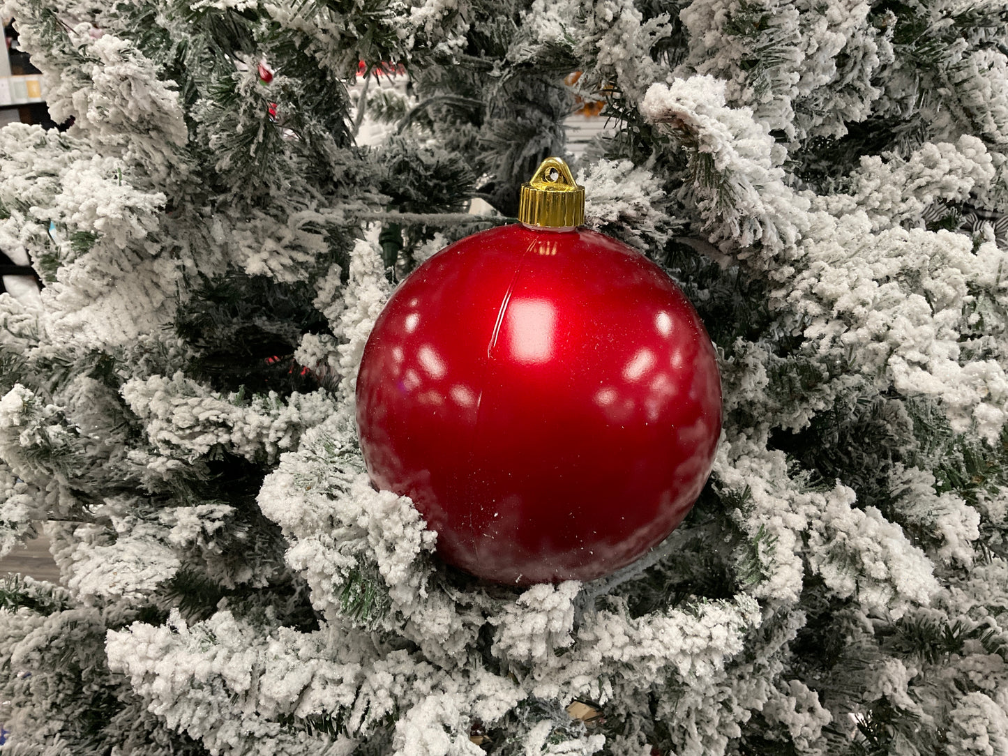 6" Candy Red Shatterproof Ornament - 2 Pack