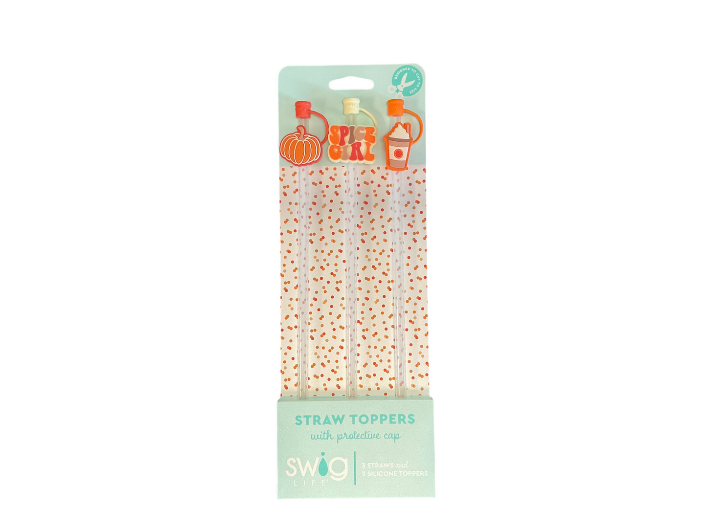 Swig Life Straw Topper Set - Pumpkin Spice Girl