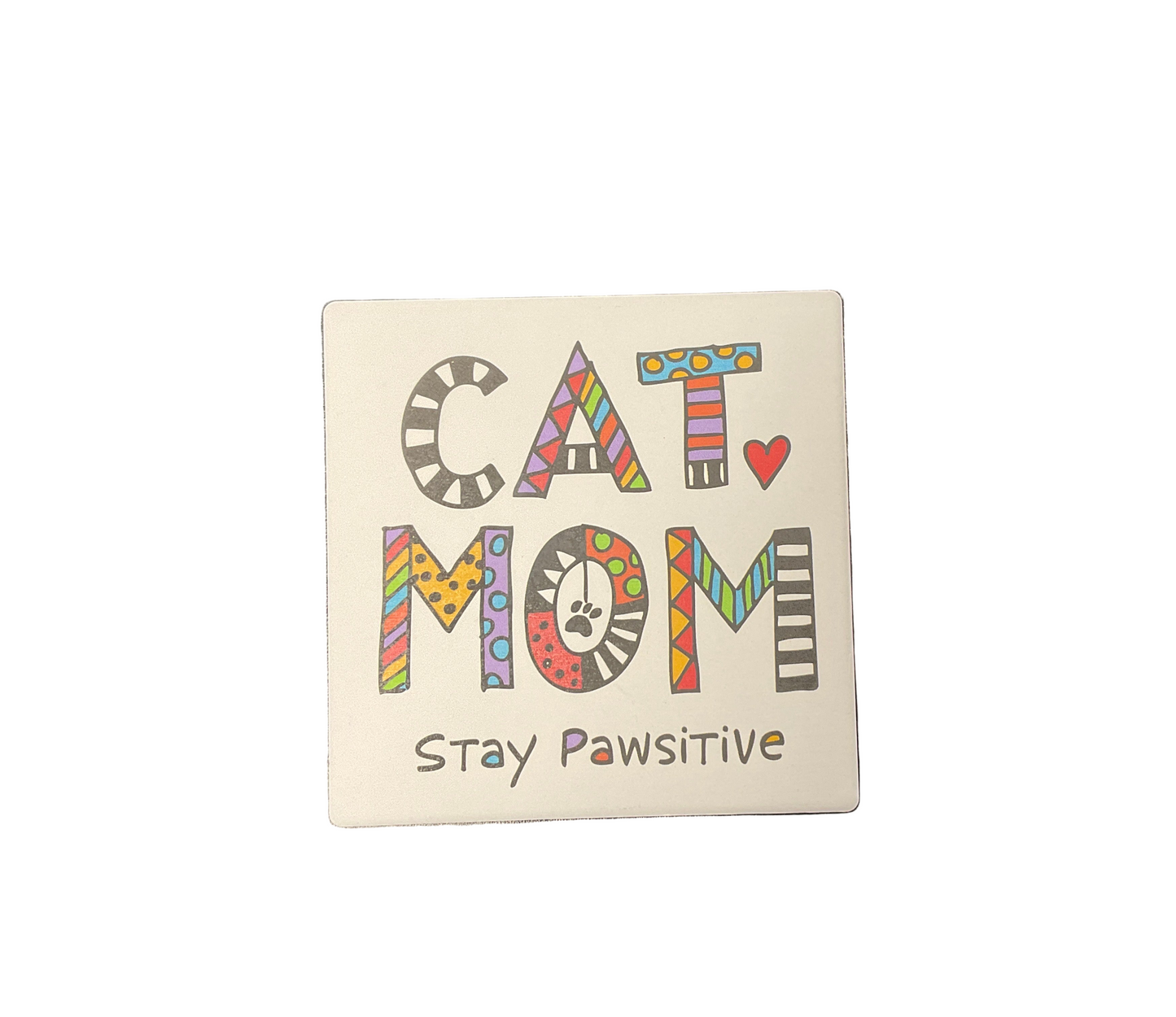 Cuppa Doodles Coaster - Cat Mom