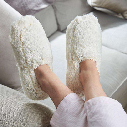 Warmies Slippers: Cream