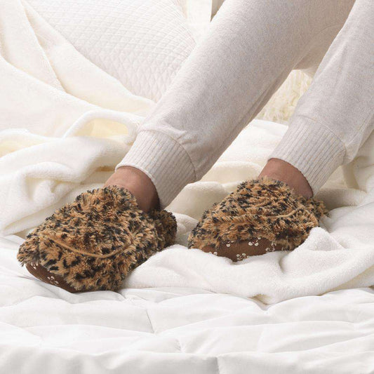 Warmies Slippers: Leopard