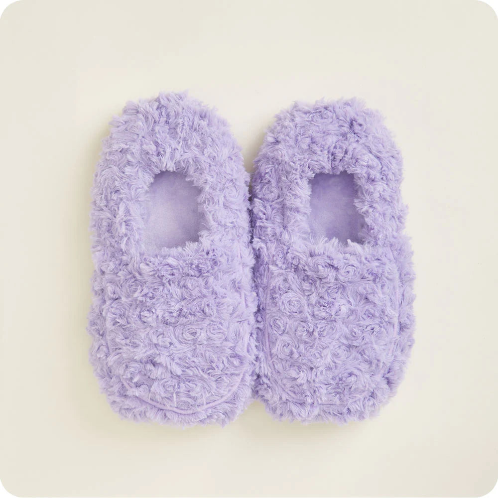 Warmies Slippers: Curly Purple