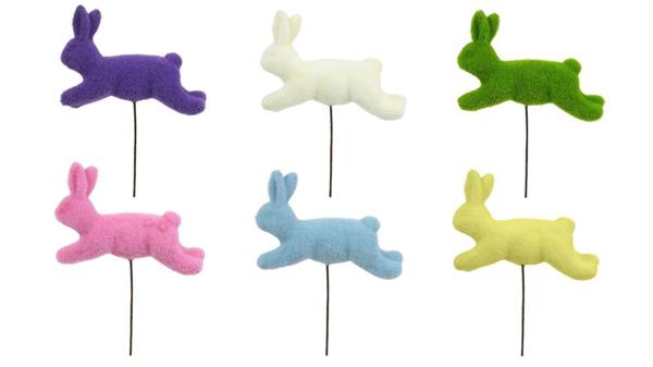 17" x 8.5" x 6" Flocked Rabbit Pick