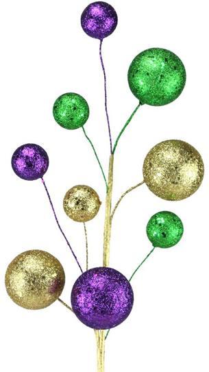 24" Mardi Gras Mixed Ball Spray