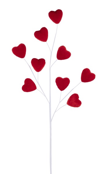 28.5"L Velvet Heart Spray x 3