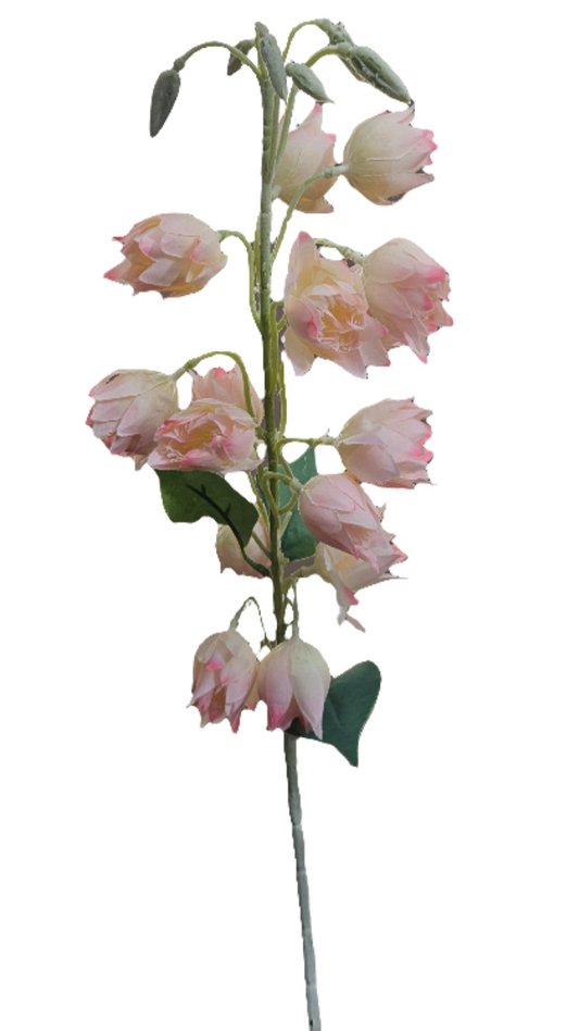 34" Campanula Flower Stem: Pink
