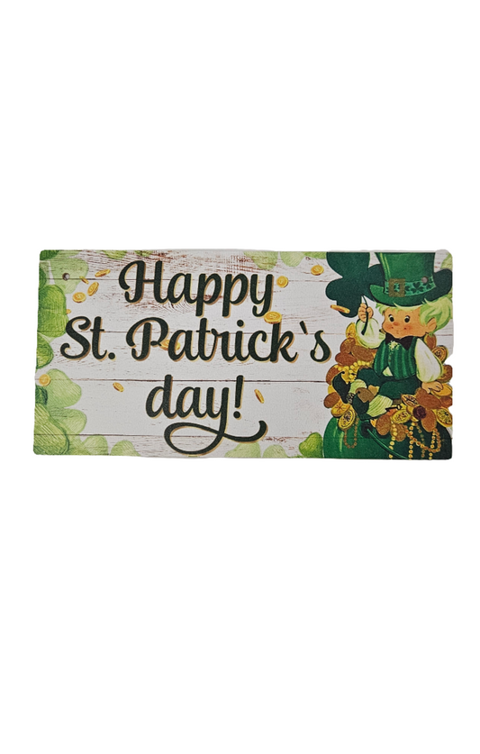 8"x4" St. Patty's Day Rectangle Sign: Assortment