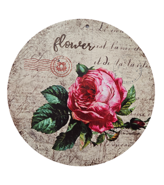 12" Spring/Summer Floral Circle Hanging Sign