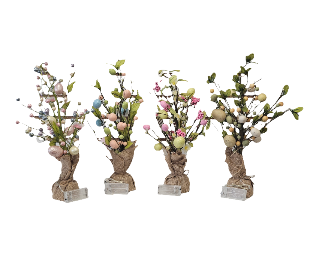 18" Led Light Up Egg Tree