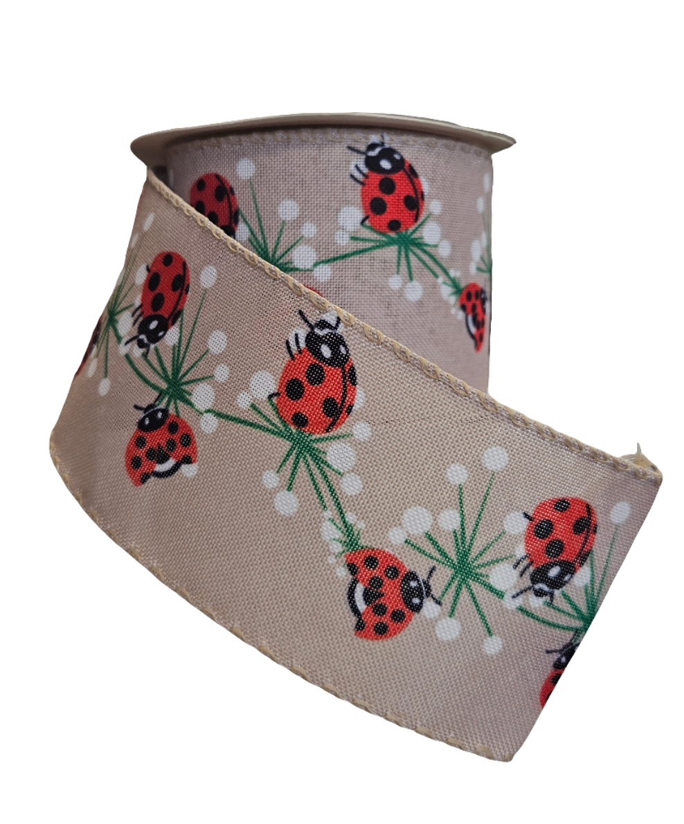 Ladybug Theme Ribbon (10 Yards)