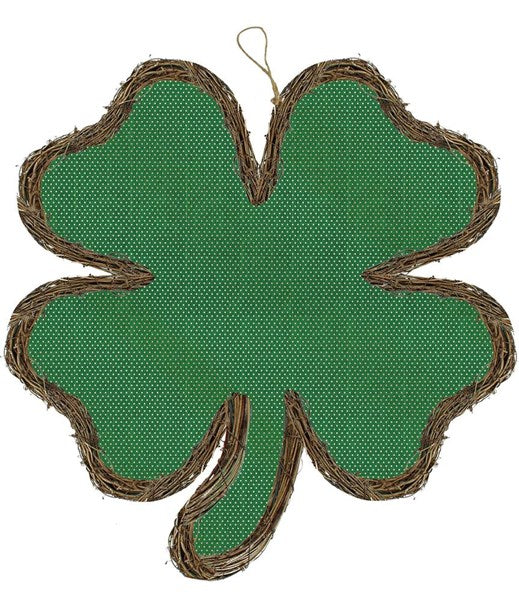 22" Vine/Fabric Shamrock