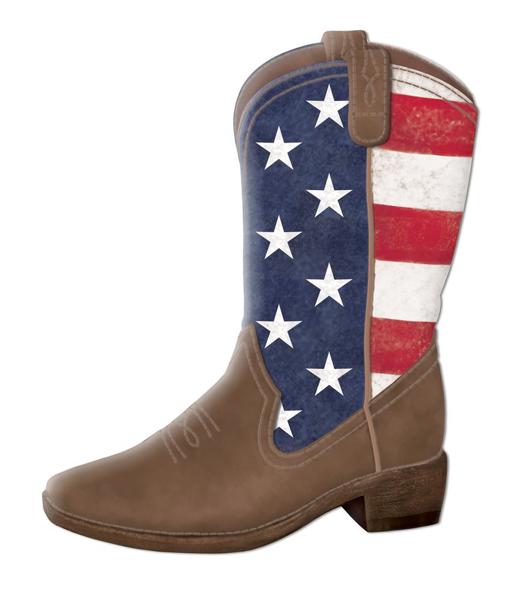 12.5" American Flag Cowboy Boot