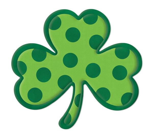 11.5" x 10.5" Embosses Polka Dot Clover Sign