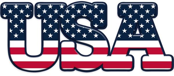 14" X 5.75" Metal USA Flag Sign