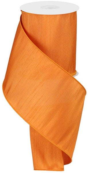 Faux Dupioni Ribbon: Orange (10 Yards)