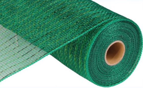 10" Metallic Mesh: Emerald w/Emerald Foil (10 Yards)