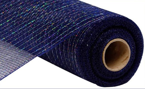 10" Metallic Mesh: Navy (10 Yards)